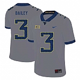 West Virginia Mountaineers 3 Stedman Bailey Gray College Football Jersey Dzhi,baseball caps,new era cap wholesale,wholesale hats